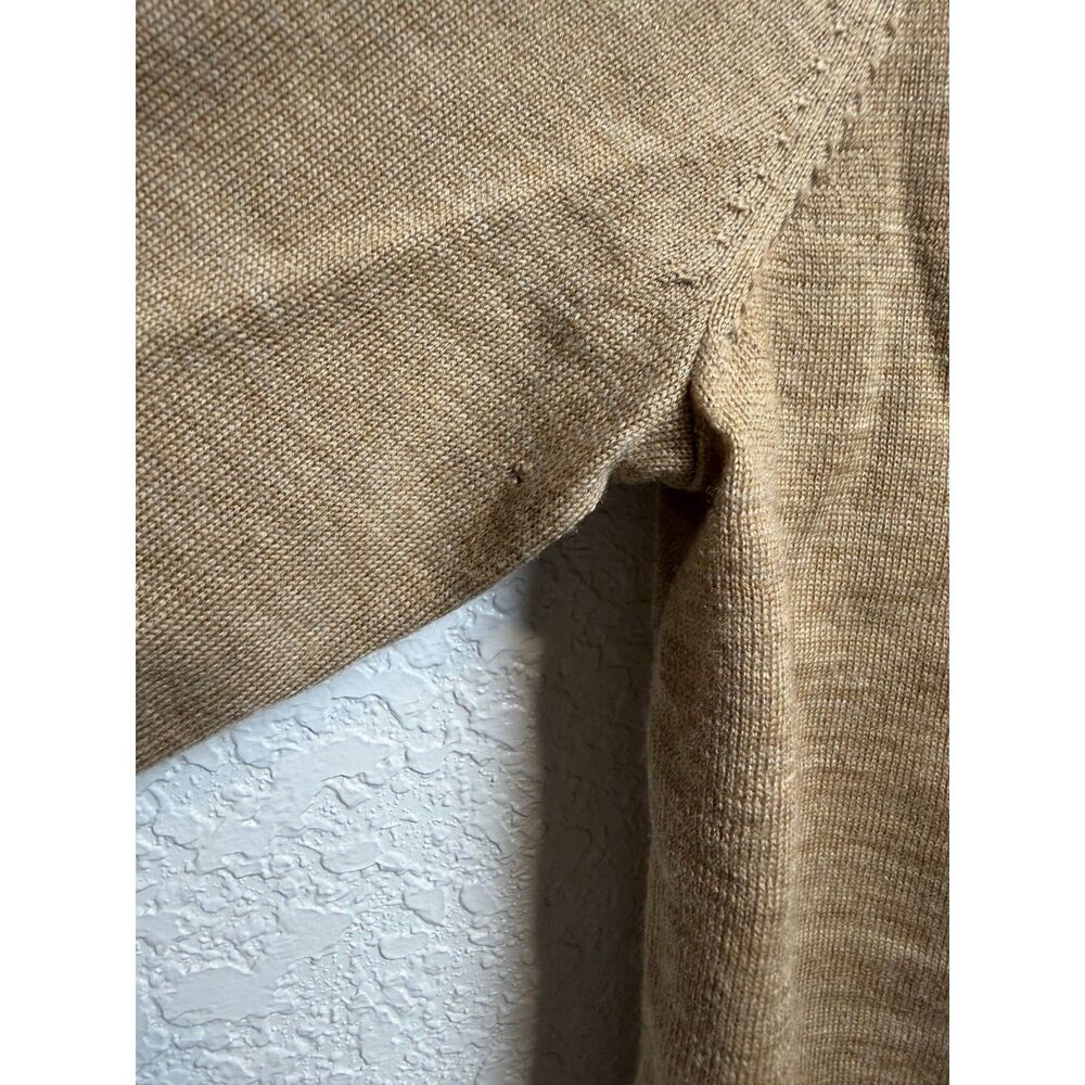 J.Crew Merino Wool Jackie Cardigan Sweater Camel Tan Gold Buttons L NWT - Picture 8 of 14